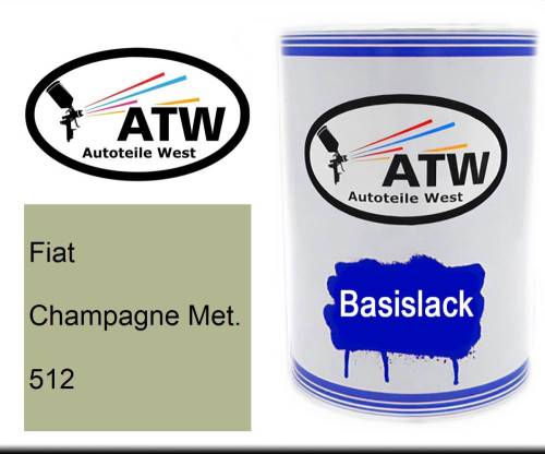 Fiat, Champagne Met., 512: 500ml Lackdose, von ATW Autoteile West.